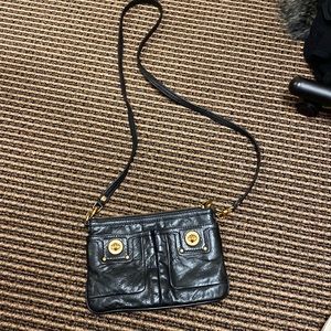 Marc by Marc Jacobs black turn lock crossbody bag